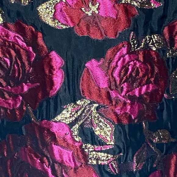 RACHEL Rachel Roy Sleeveless Floral Metallic Jacquard High-Low Dress Size 8 NWT - Picture 3 of 8